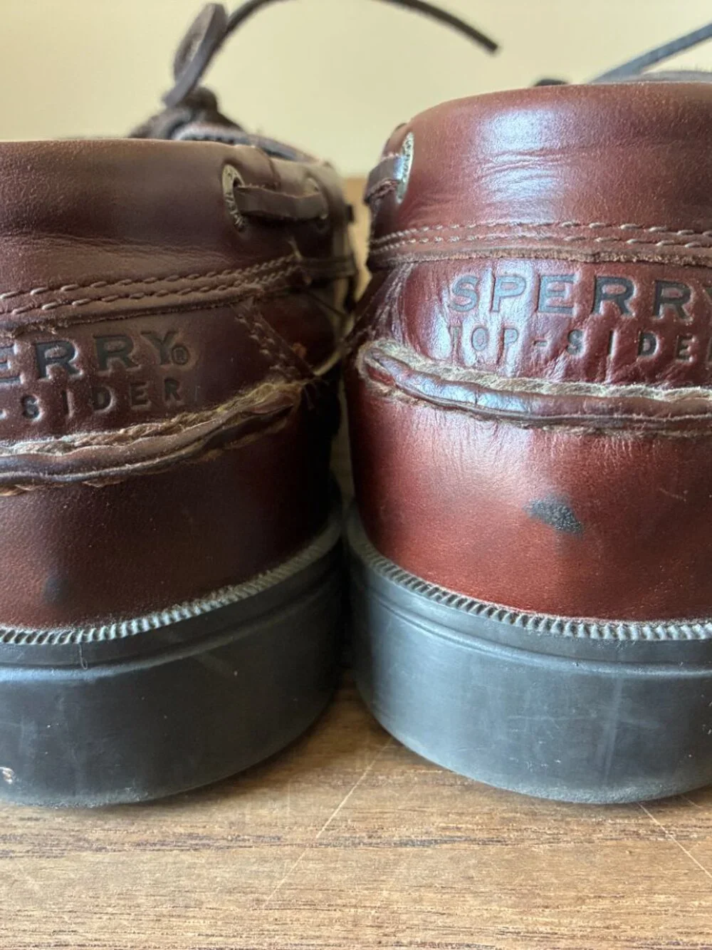 Sperry Top-Sider Men's 11W; Mako 2-Eye Moc Boat Shoe; Amaretto/Dark Brown